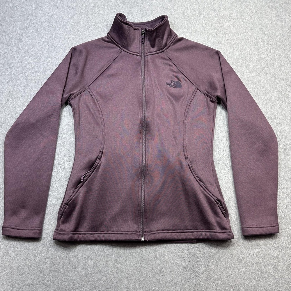 The North Face Agave Jacket Women Small Plum Full Zip Fleece Performance Outdoor
